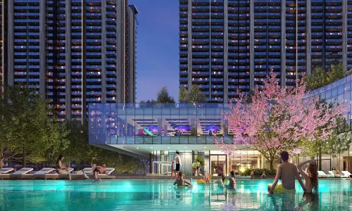 Cluster of elegant residential buildings