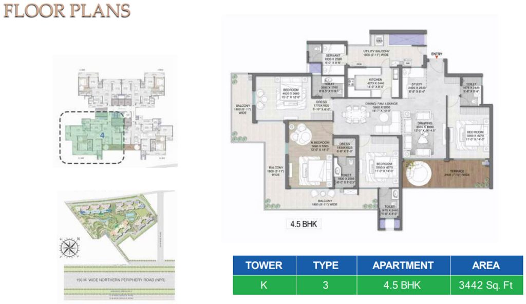 4.5 BHK detailed plan